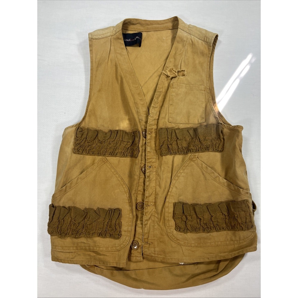 RedHead Japan Hunting Fishing Vest Tan‎ Canvas Utility Pockets Men's Medium
